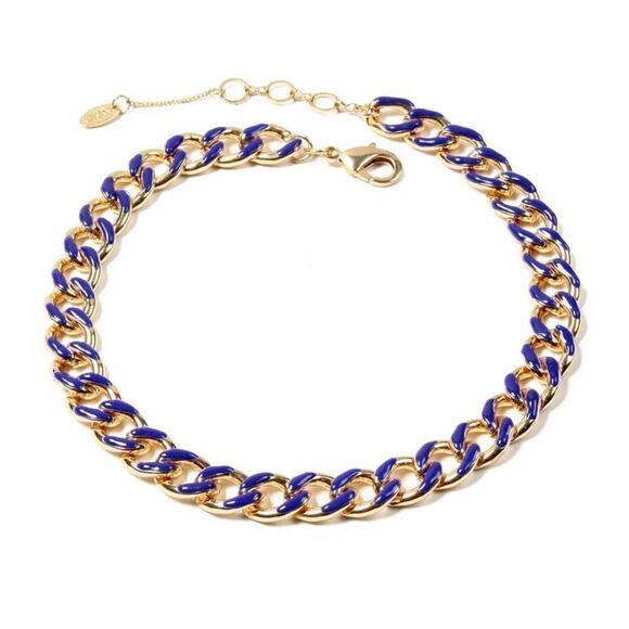 Blue
Enamel Gold Link Chain - Picture 1 of 2